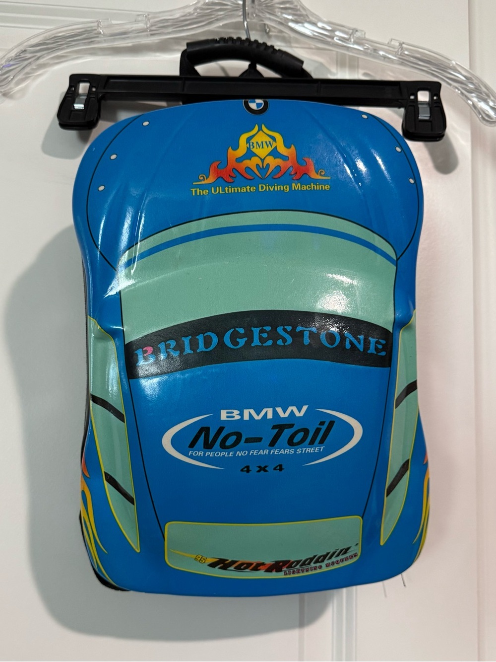 Bmw kids backpack racing theme cars